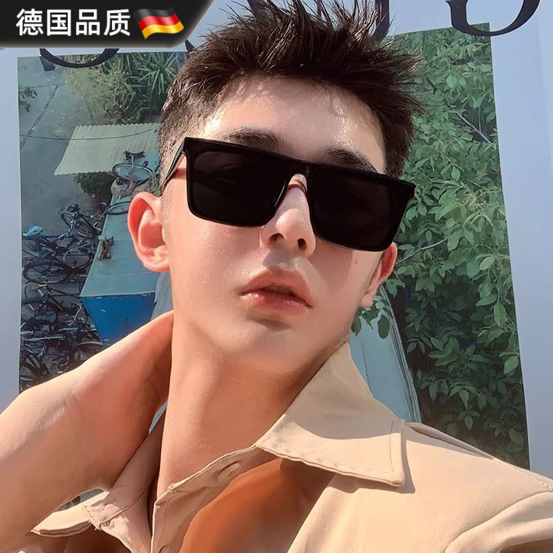 德国墨镜男士开车专用新款大脸偏光高清方形太阳镜眼镜近视带度数
