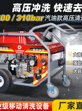 汽油款高压清洗机200bar/310bar热水冲洗机工地用物业市政疏通机