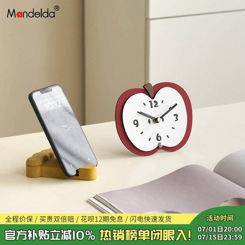 Mandelda家居客厅钟表摆放式入户玄关摆件桌面创意手机架装饰品,家居饰品,桌面摆件,淘宝优惠券,粉丝福利购,淘宝优惠卷