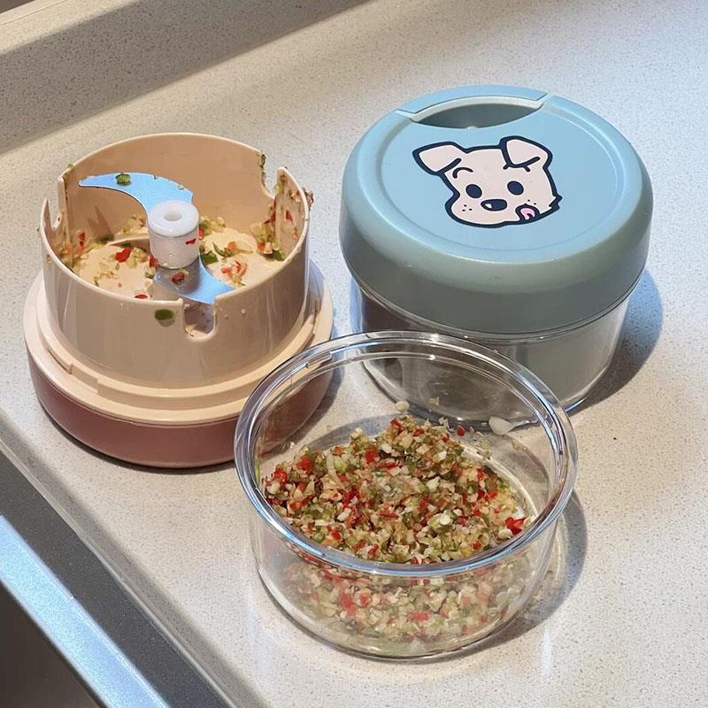 【蒜泥神器】迷你小型手动搅蒜器厨房手拉捣蒜蒜蓉搅碎机切菜神器