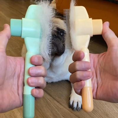 狗狗梳毛专用梳子一键除毛宠物开结梳去浮毛神器猫咪去跳蚤密齿梳