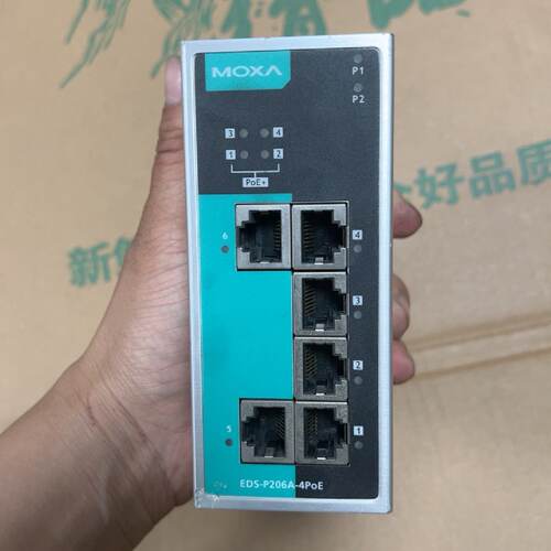 二手摩莎MOXA工业交换机EDSP206A4PoE工业交-议价