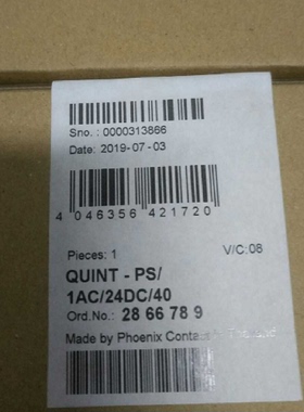 配件菲尼克斯电源QUINTPS1AC24DC40凤凰2866789议价