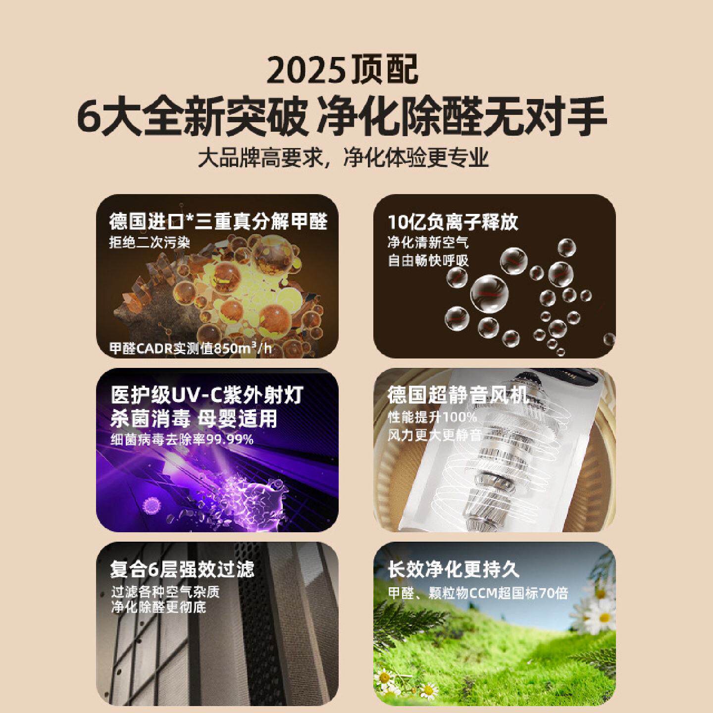 空气净化器家用除甲醛灰尘除二手烟臭味医用级消毒机