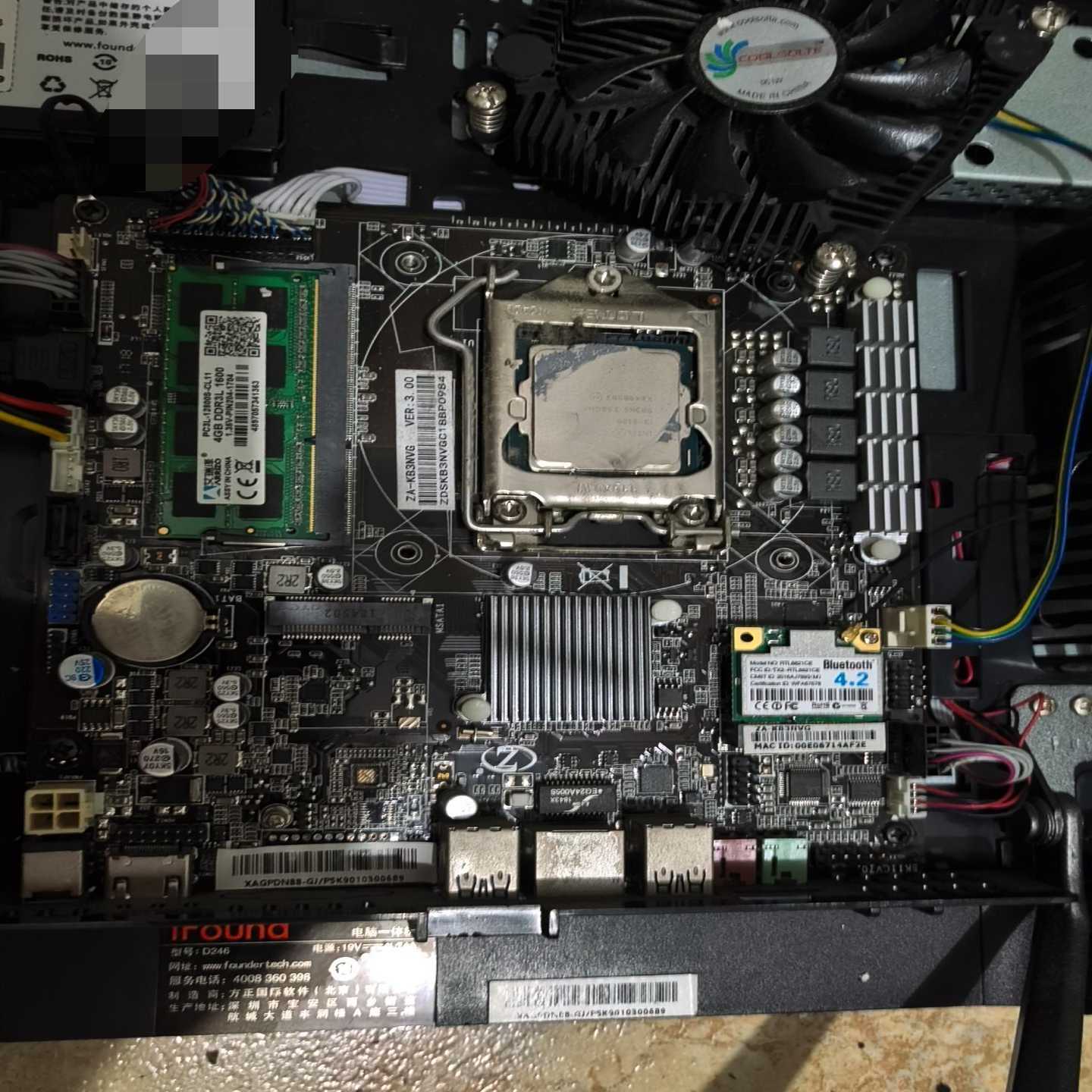 一体机ZA-KB3NVG主板拆机拆下来的，好的。售--议价商品