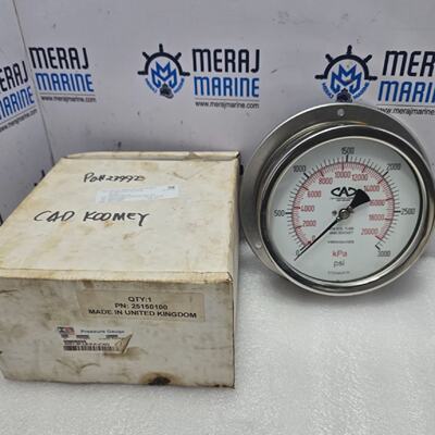 Manomtre CAD 25150100 6Cadran 14NPT 03000 PSI Stewarts 60SV3