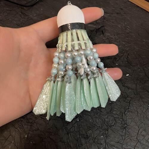 羽毛球挂件DIY费球利用串珠发光手工钥匙扣材料包送球搭子送闺蜜 - 封面