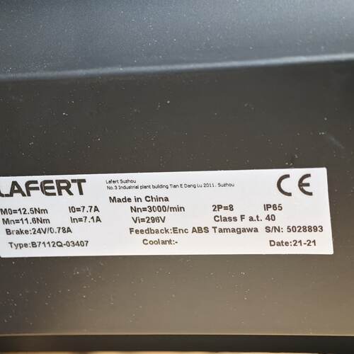 询价-LAFERT拉法特伺服电机B7112Q03407