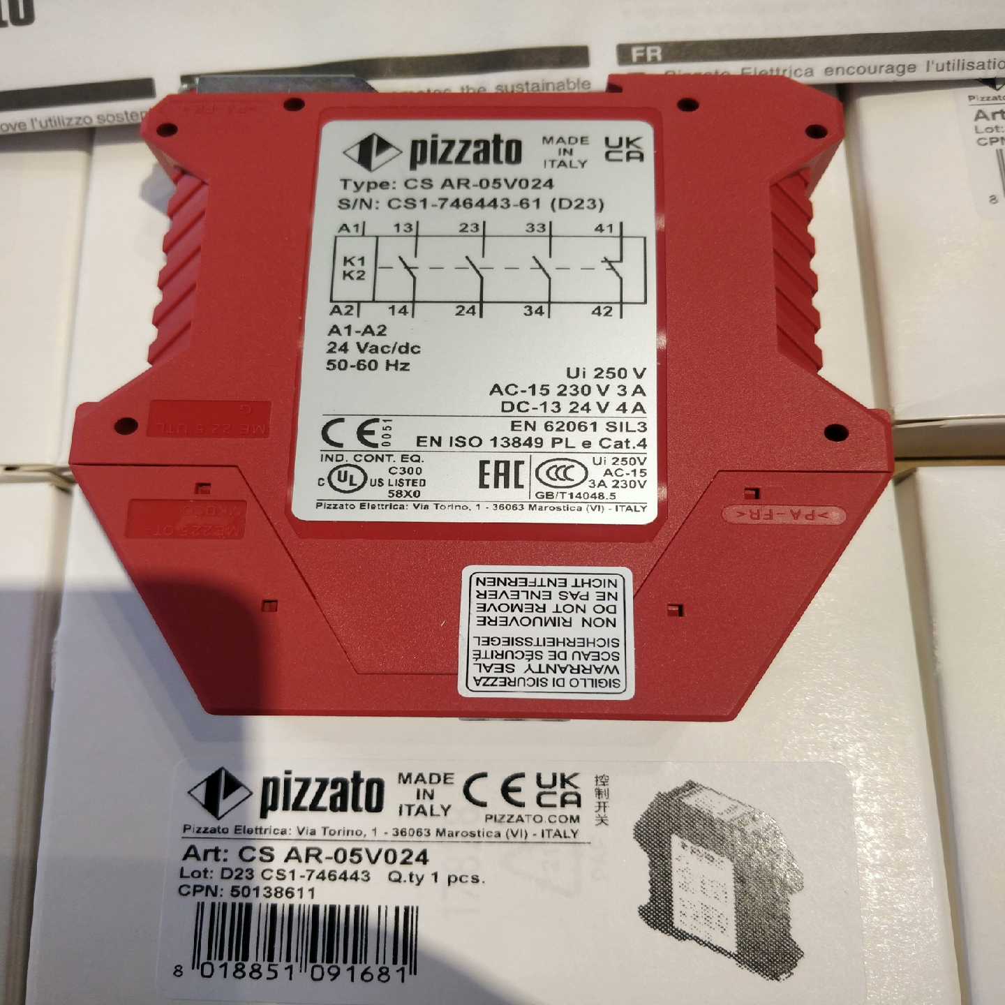 意大利PIZZATO安全模块CSAR-05V024，原询价