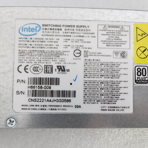 英特尔S2600BP2130w服务器电源-议价
