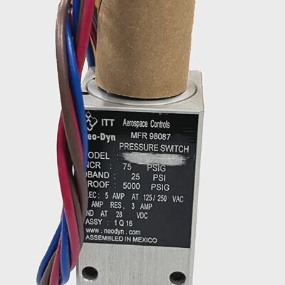 ITT NeoDyn BOP Pressure Switch PN 22070100 Increasing 75 psi