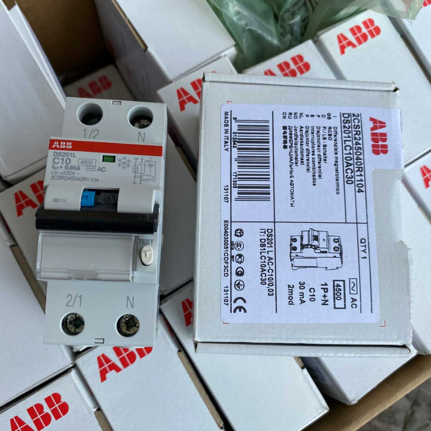 【议价】意大利电磁漏电保护器开关10A2P30M适用