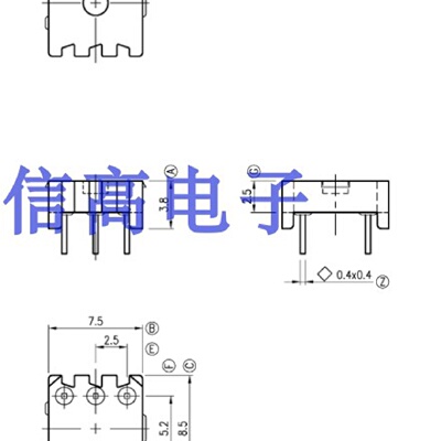 YTZ-B66磁环底座电感底座  BASE