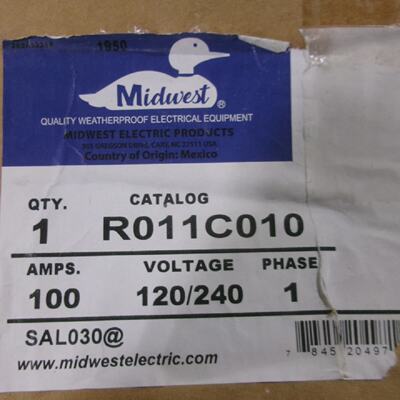 New Midwest R011C010 100 Amp 120240 Volt 1 Phase Meter Power