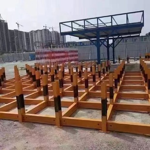 钢筋堆放架建筑工地临时堆垛平台放料架钢筋摆放堆料架工字钢支架