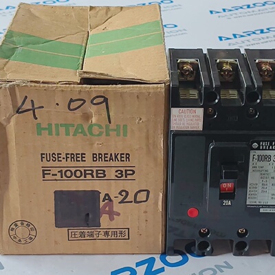 Hitachi F100RB 3P FuseFree 20A Disgiuntore AC600V Nuovo IN S
