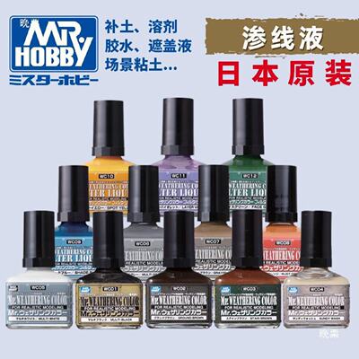 铸造模型郡士渗线渍洗液高达模型上色旧化液WC01黑色渗线液