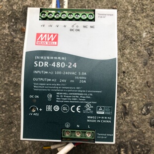 询-明伟导轨式电源SDR48024一台成色如