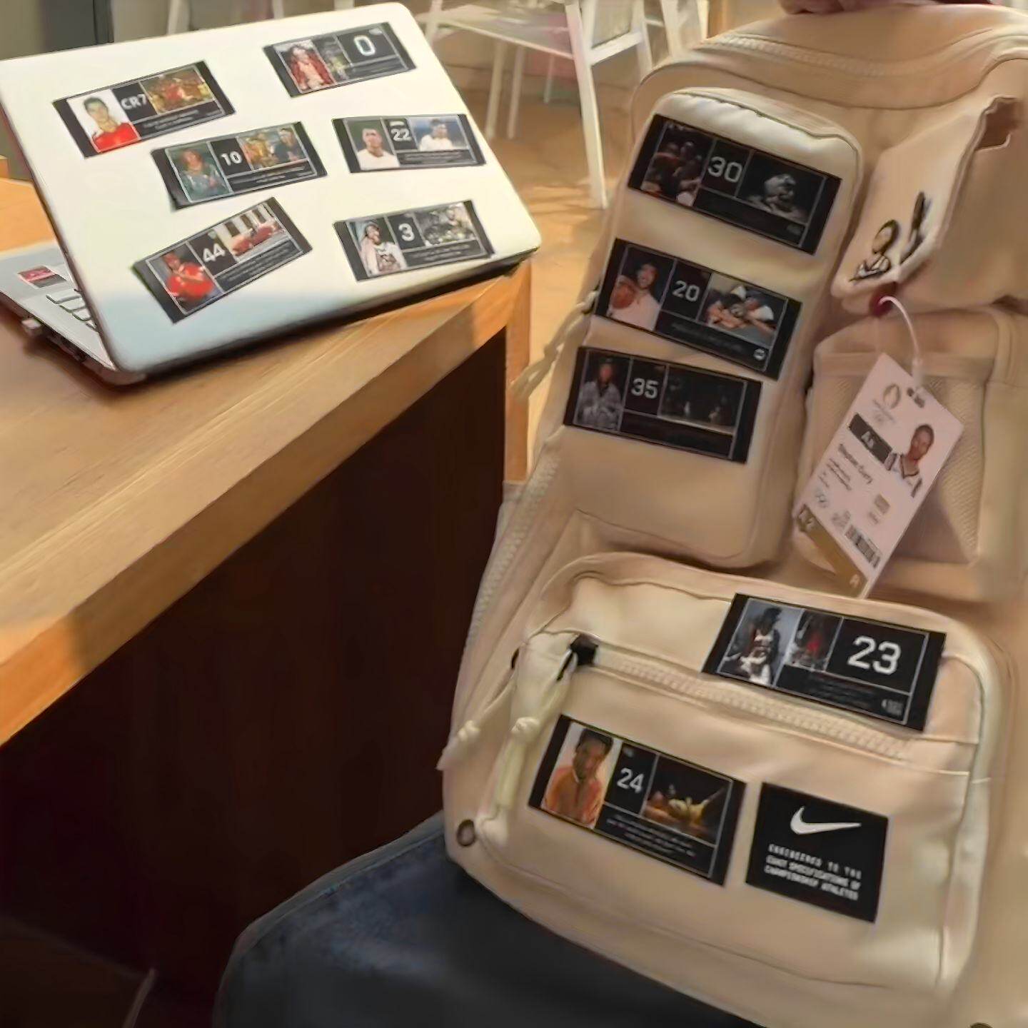 美式球星背包DIY布贴自粘贴东契奇莫兰特球星包个性装饰男生礼物