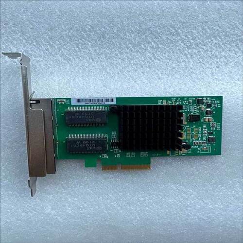 询价议价4口全千兆网卡PCIe1X转四口伺服器网路接口EXSI汇聚unr适