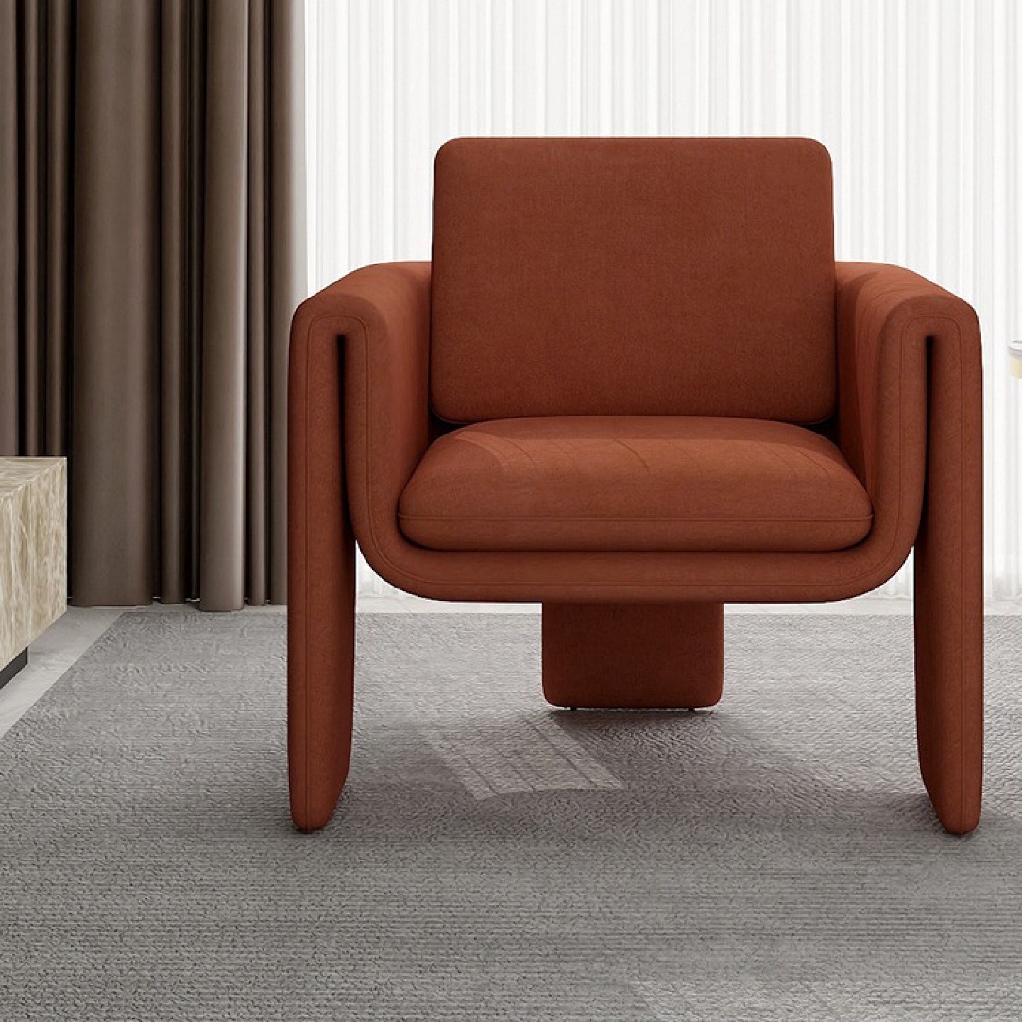 咖啡厅书房休闲单人沙发家用扶手靠背沙发椅民宿设计师艺术沙发椅