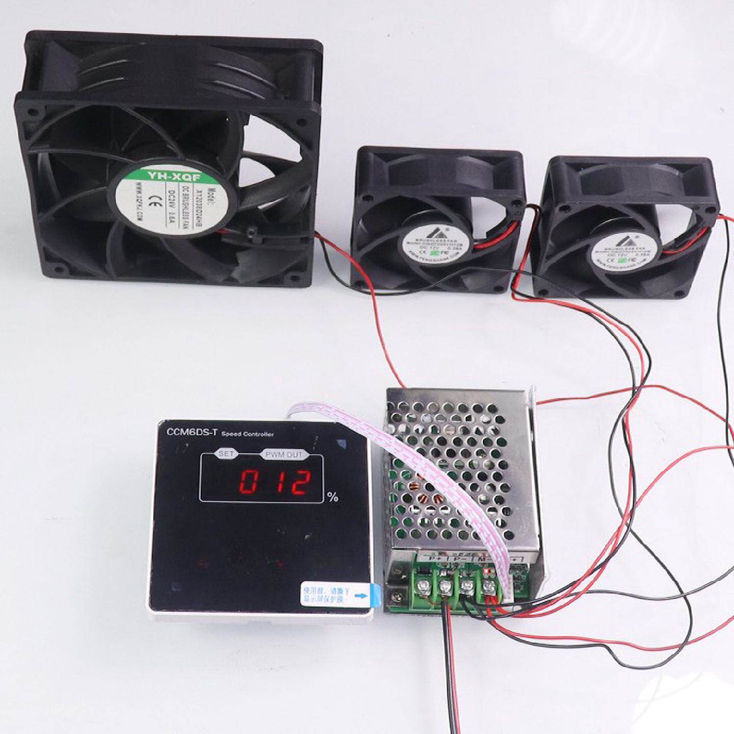 5V6V12V24V直流风扇调速器触屏面板调节开关5A数显档位风速开关