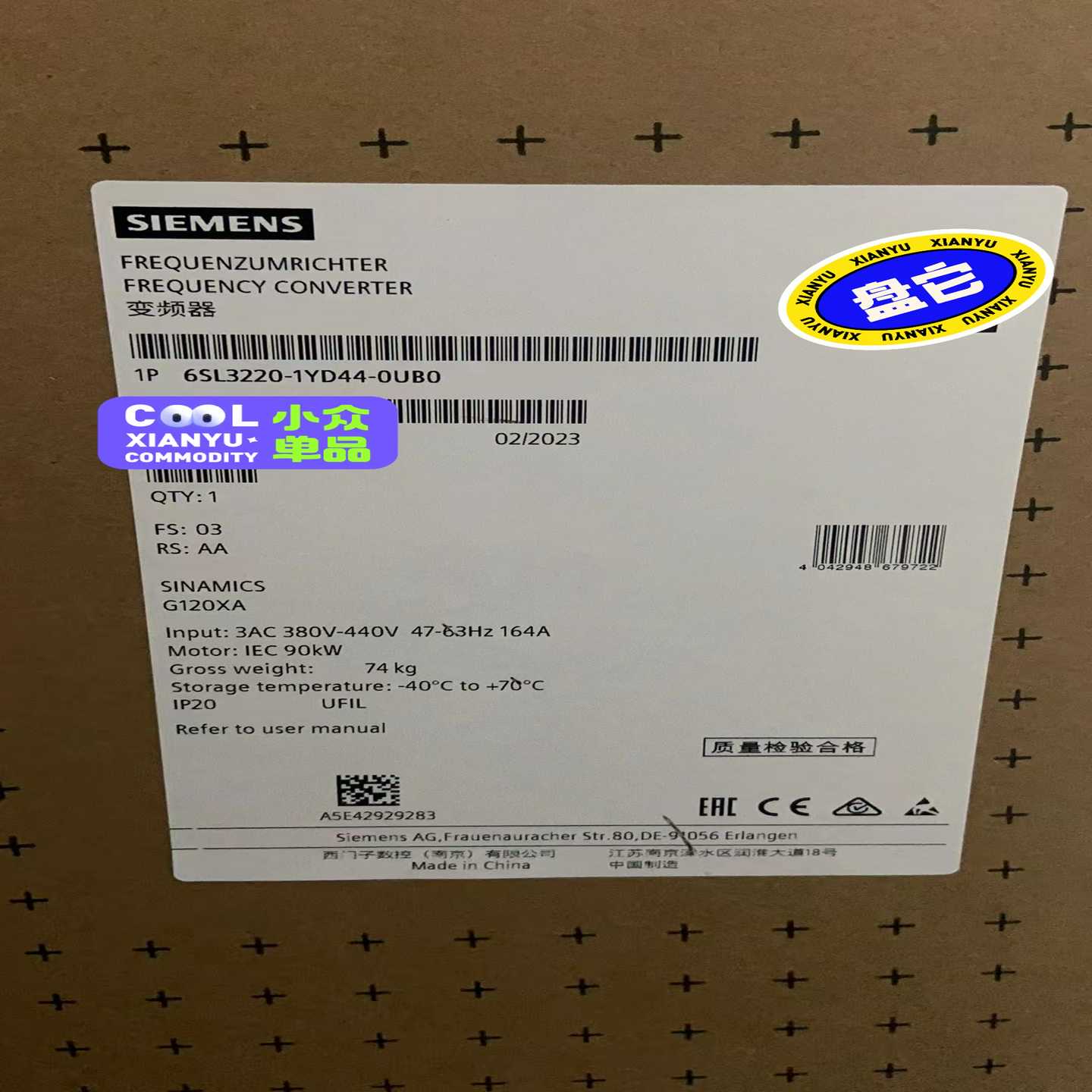 询价~6SL3220-1YD44-0UB0G120XA变频器