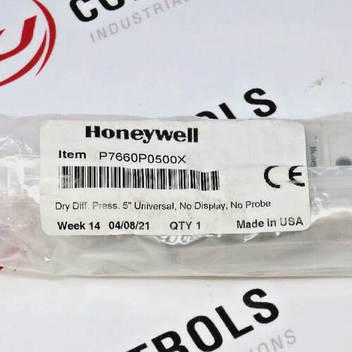 Honeywell P7660P0500X Dry Pressure Sensor With Unibidirectio