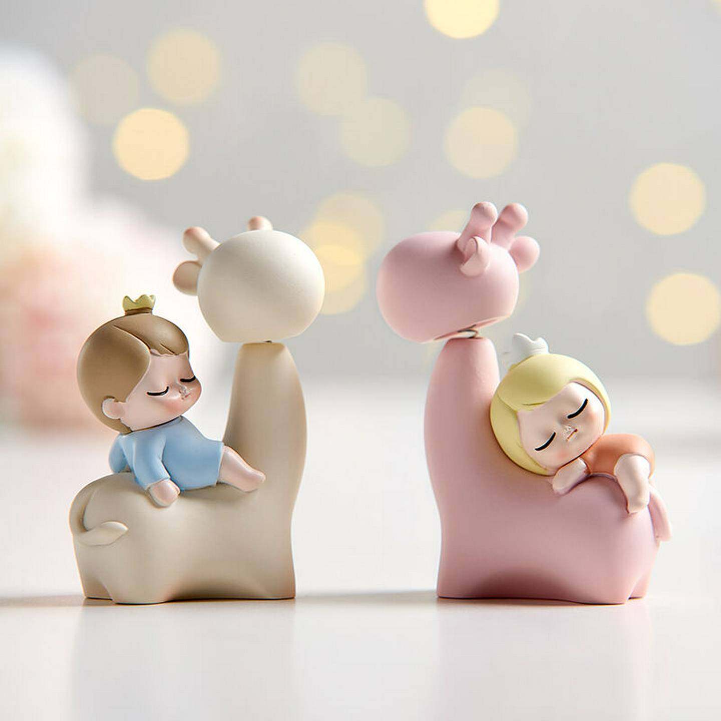 翻旧事创意卡通摇头摆件客厅酒柜装饰品少女心房间布置摆设可爱送