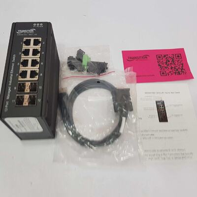 TRANSITION NETWORKS SISGM1040184DLRT 12PORT INDUSTRIAL ETHER