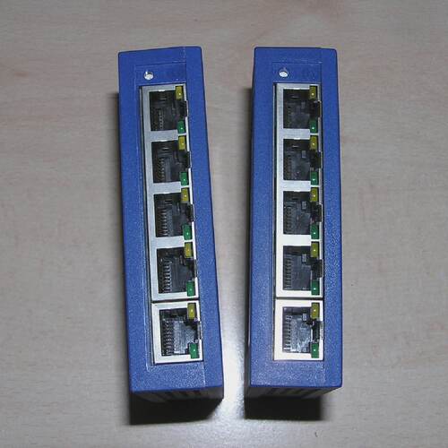 Lot of 2x Hirschmann 943824002 Spider 5TX Network Switch as