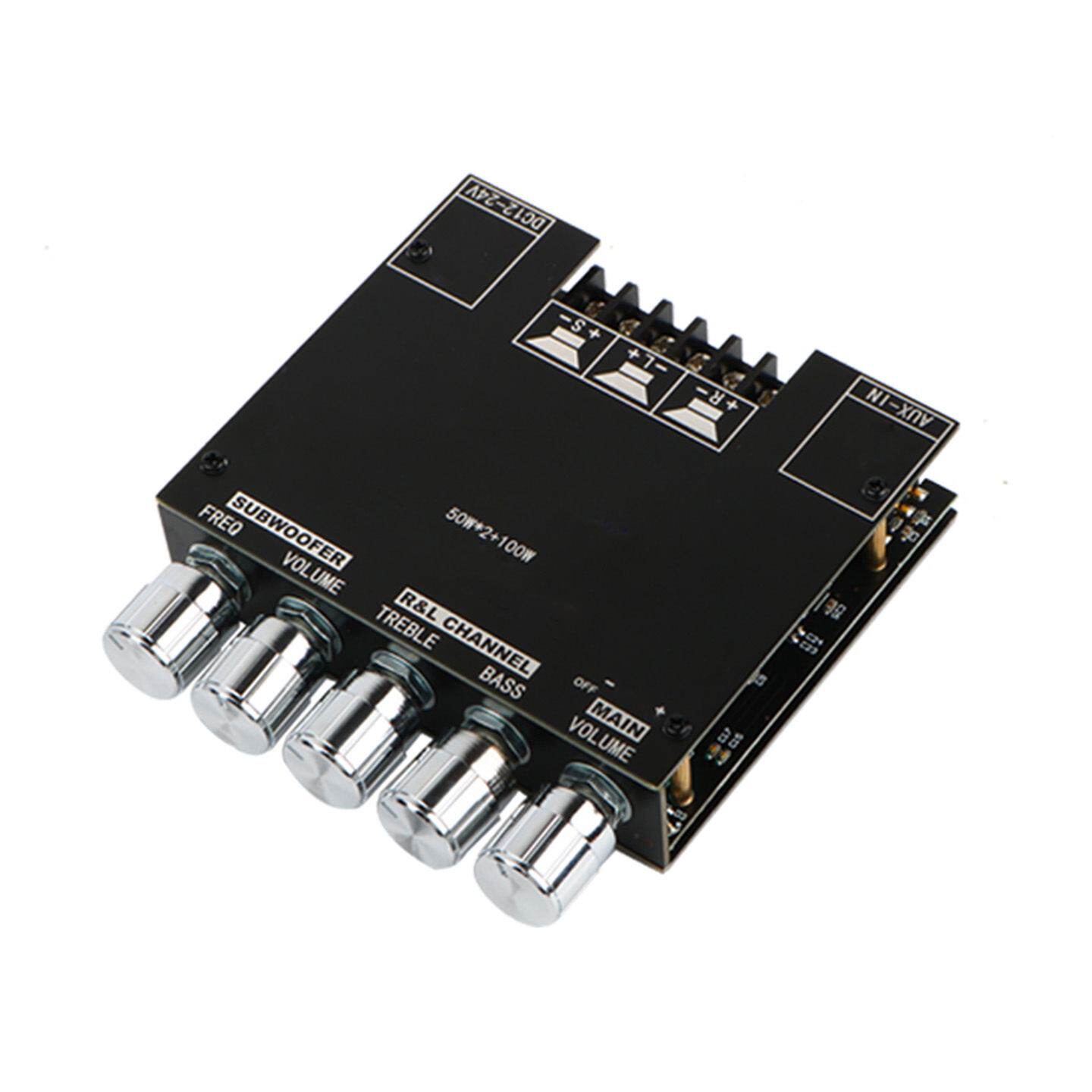 2.1声道蓝牙数字功放模块50W*2+100W高低音调超重低音炮功放板
