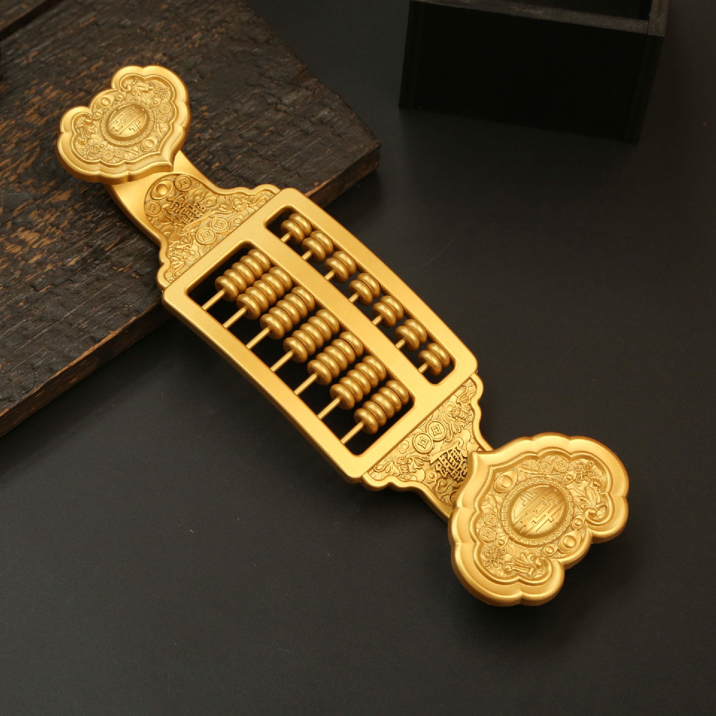 合金玉如意算盘摆件工艺品家具客厅桌面装饰品车载摆件吉祥如意