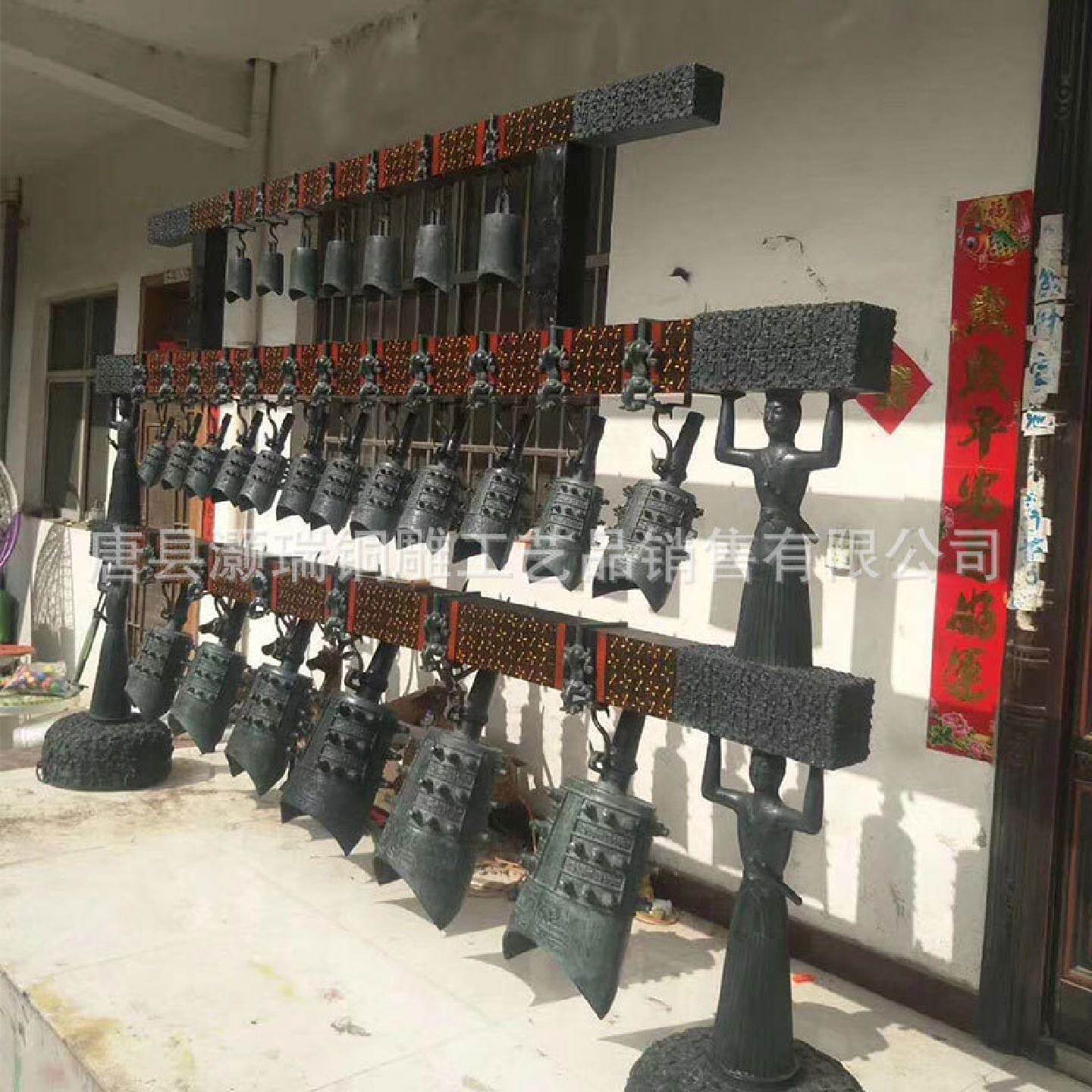 定制纯铜编钟工艺品摆件铸造仿古青铜器摆件大型青铜编钟厂家