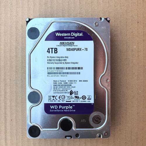 WD/西数4TB紫盘监控硬盘 WD40PURX-78  3.-议价