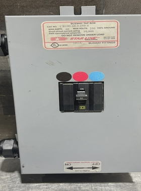 NOSSurplusStarLineCB100-60-3-250-4BuswayTapBox60Amps