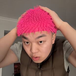 海胆刺球长毛头套成人搞笑整蛊泳帽男款 备高弹不勒 大号夏天游泳装