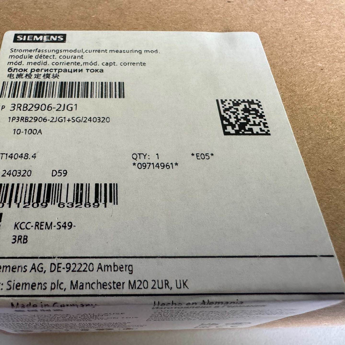 全新西门子保内3RB29062JG1原装德国进口SIEM--议价商品