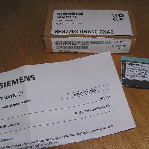Siemens 6ES77980BA000XA0 E01 SIMATIC MMCAdapter PG720PG740 u