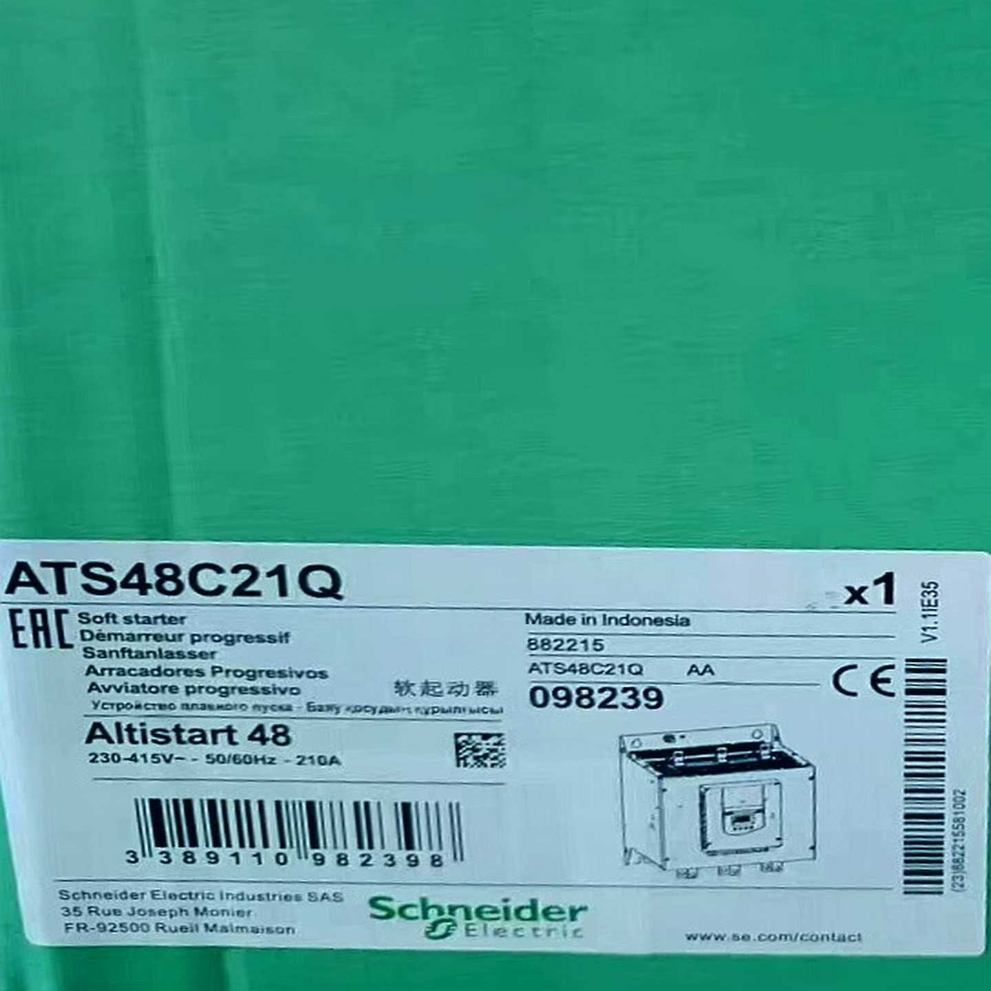 ATS48C21Q，施耐德软启动器，110KW，-议价