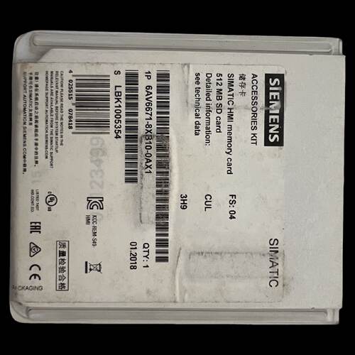 议价6AV6671-8XB10/1CB00-0AX2/AX1西门子触控屏幕SD记忆卡128MB