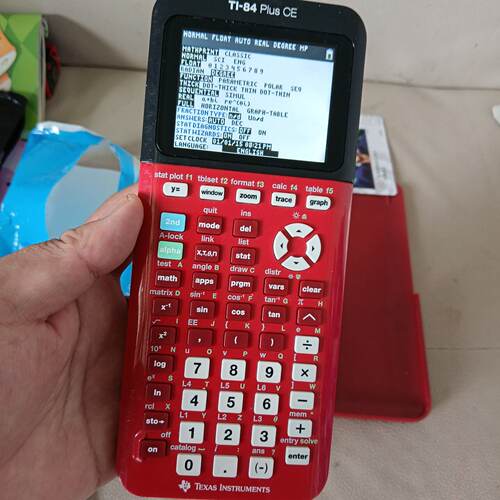 询-德州仪器TI84PlusCE彩色图形计算器红色款适