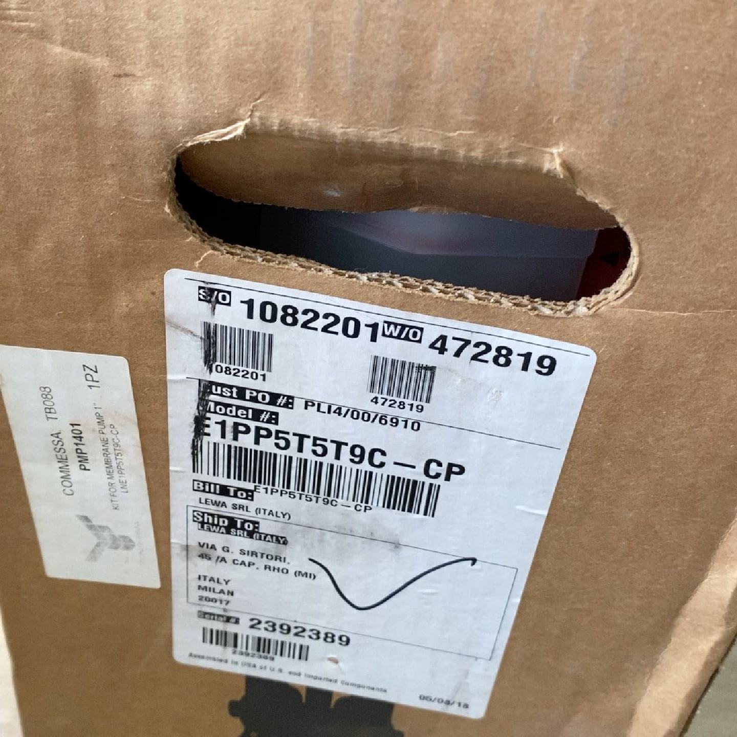 议价--全新美国威马E1PP5T5T9C-CP气动隔膜泵 原装全新