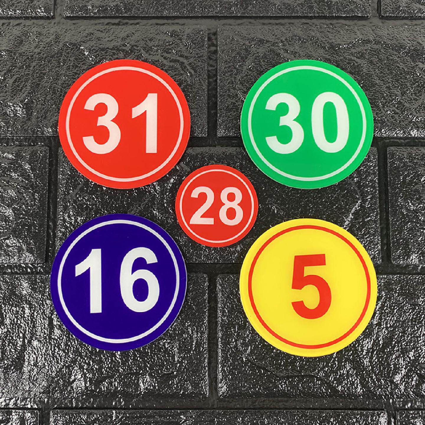 餐桌号亚克力数字自粘号码牌小餐厅网吧饭店座位桌号牌座位号点餐