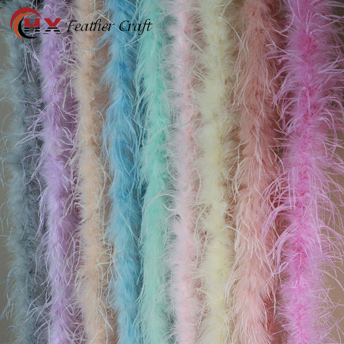 马卡龙彩色羽毛条鸵鸟毛抓夹diy饰品装饰配件材料拉丁舞服装辅料