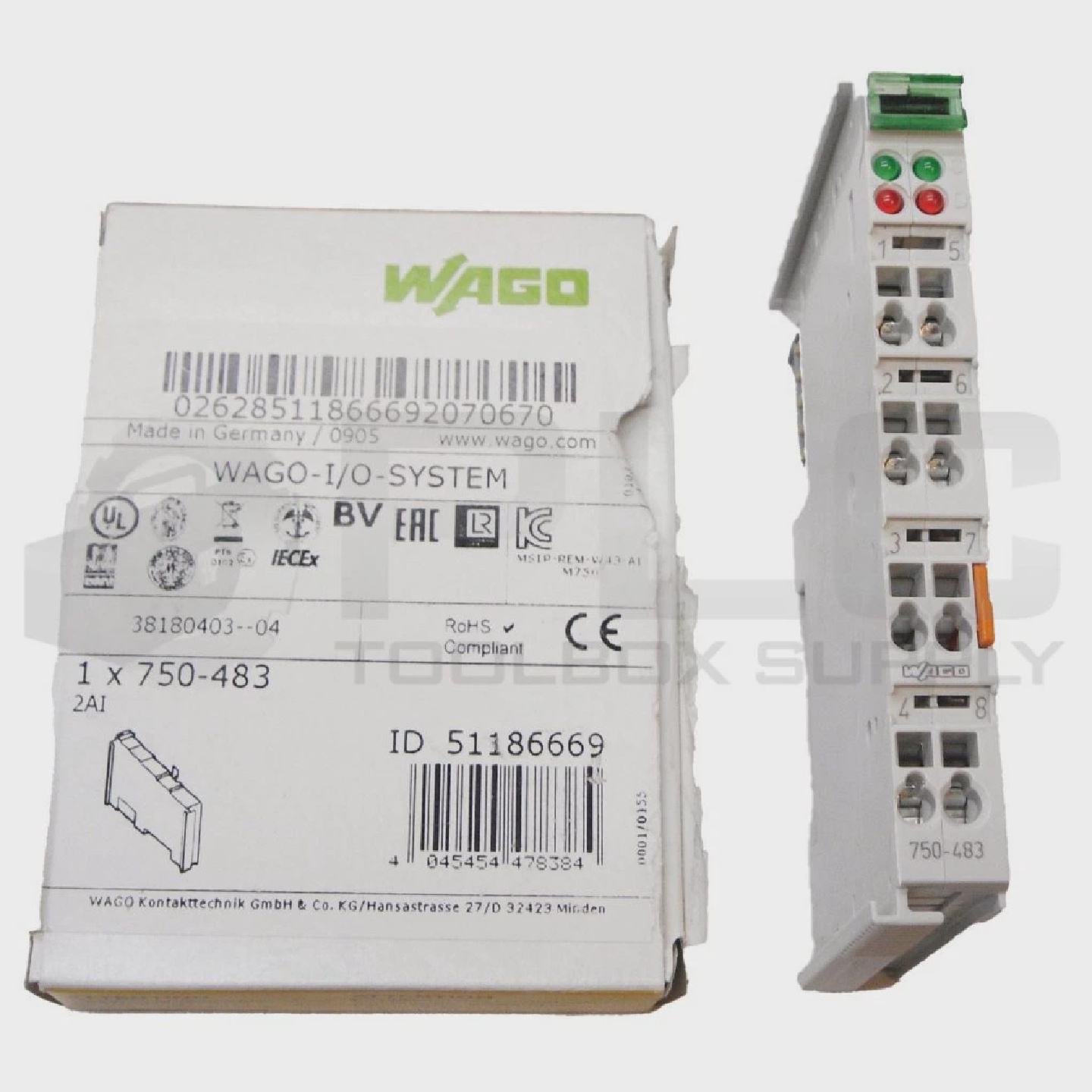 Nouveau WAGO 750483 Module DEntre Analogique 24VDC 2 Canaux - 实物图