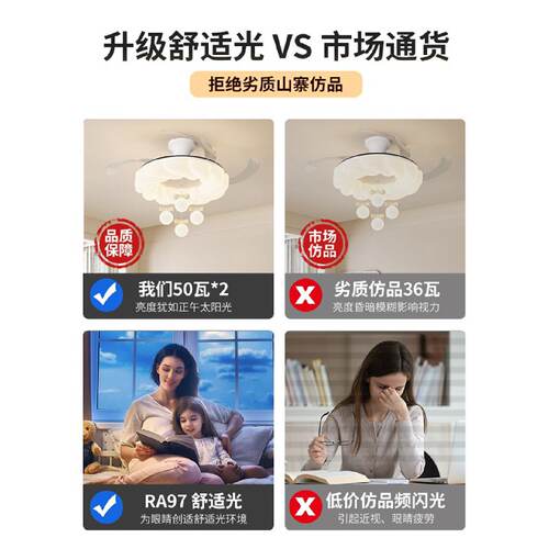 客厅吊灯2025新款大厅主灯中山灯具风扇灯吸顶卧室餐厅高级感轻奢