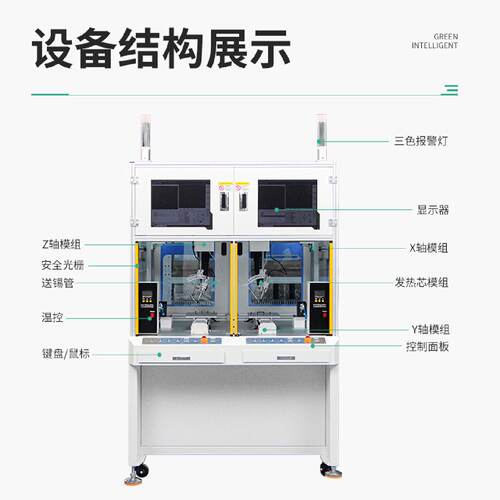 格润落地式肩并肩焊锡机PCB板插件点锡机焊接机视觉焊锡机器人