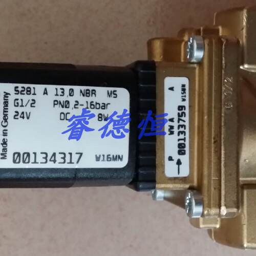 供应burkert5281 A 13.0 FKM MS黄铜 G1/2 PN0.2-16bar 24v DC 8W