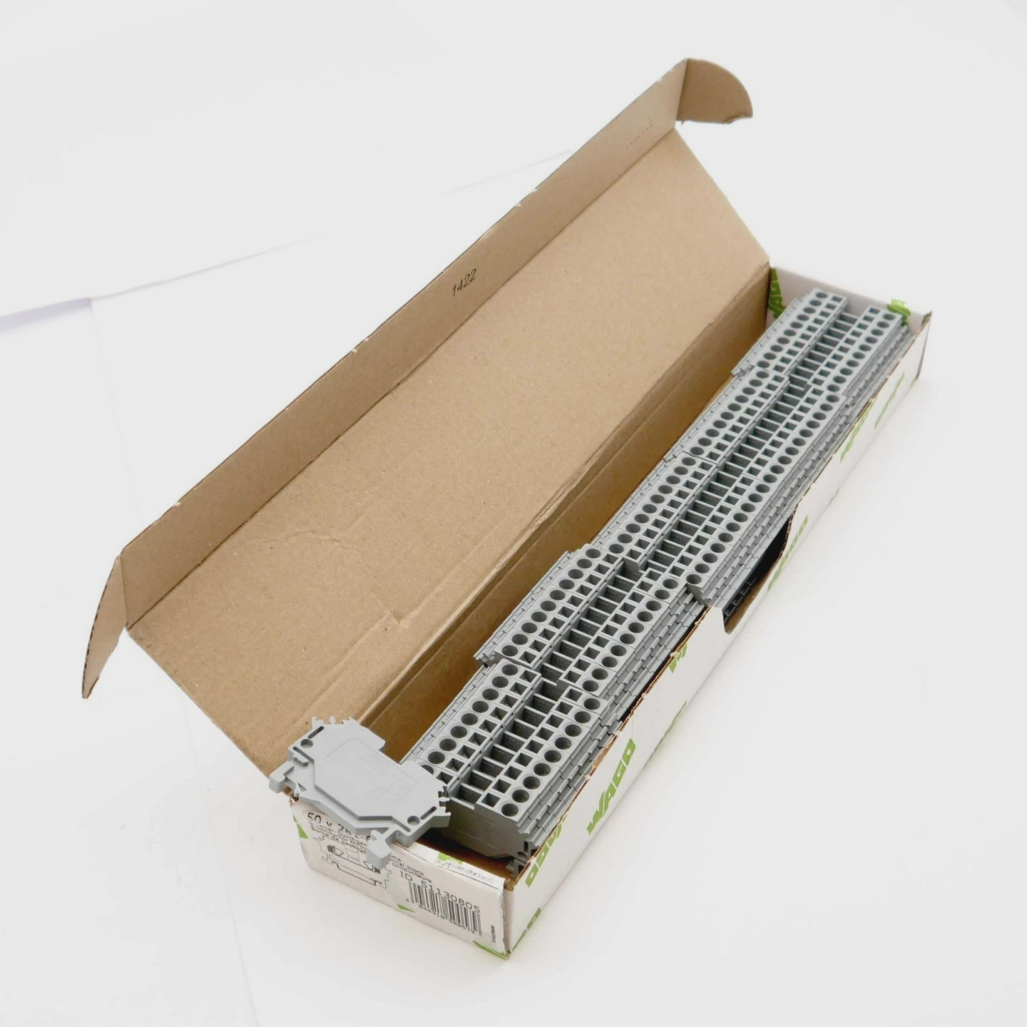 50xWago281-601511308054mm2grau2-Leiter-Durchgangsklemm